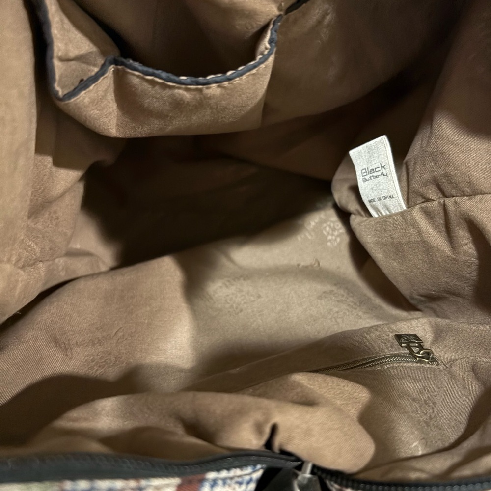 Black Butterfly Patchwork Boho Backpack/Sling Tra… - image 8